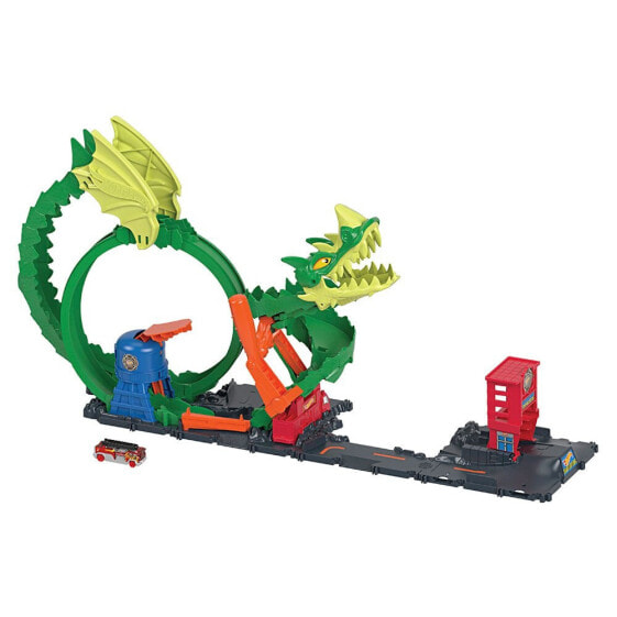 HOT WHEELS Dragon Drive Firefight Playset And Car