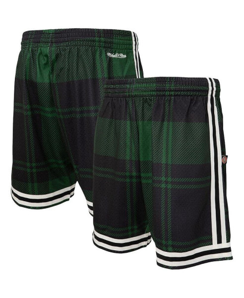 Men's x Uninterrupted Kelly Green, Black Boston Celtics Hardwood Classics Swingman Shorts