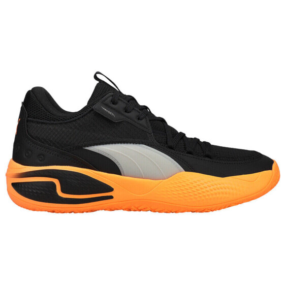 Puma Court Rider I Basketball Mens Black, Orange Sneakers Athletic Shoes 195634