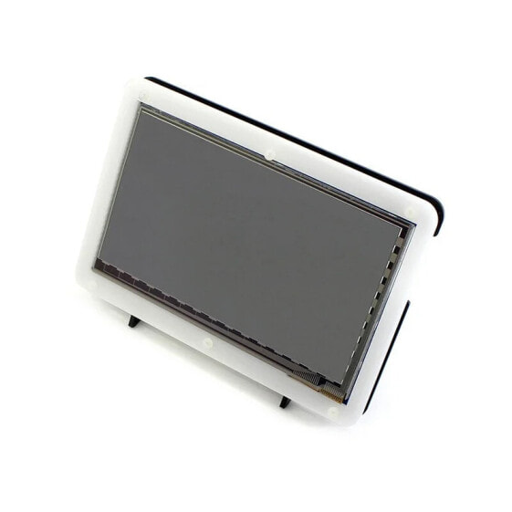 Case for Raspberry Pi LCD HDMI screen TFT 7" - black and white - Waveshare 11301
