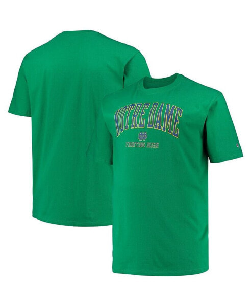 Men's Green Notre Dame Fighting Irish Big and Tall Arch Over Wordmark T-shirt