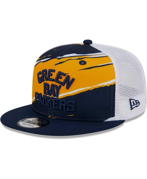 Men's Navy Green Bay Packers Historic Tear Trucker 9FIFTY Snapback Hat