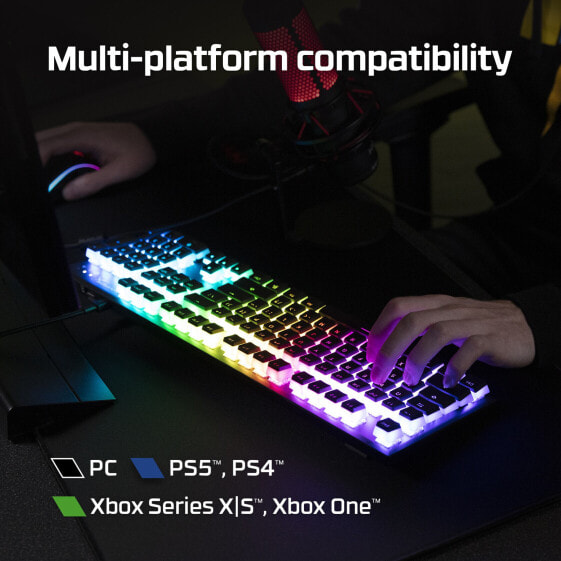 HP HyperX Alloy Origins Core - Mechanical Gaming Keyboard - HX Red (DE Layout) - Tenkeyless (80 - 87%) - USB - Mechanical - RGB LED - Black