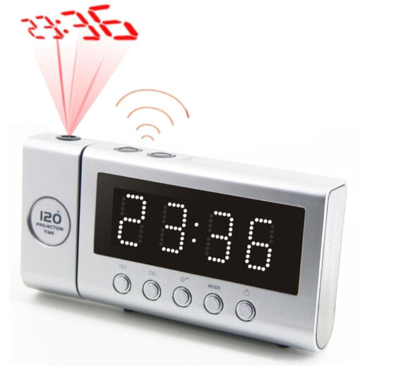 Soundmaster FUR6100SI - Uhr - FM,PLL - LED - 3,05 cm (1.2 Zoll) - Silber - Zeit