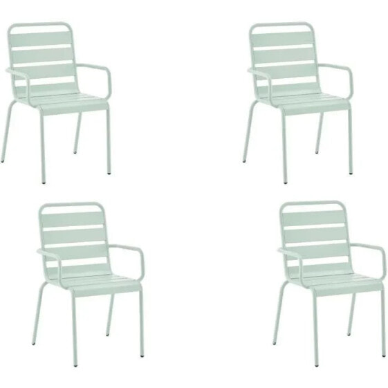 Садовые стулья- Stahl - Set von 4 Gartensempfern - Celadon Green