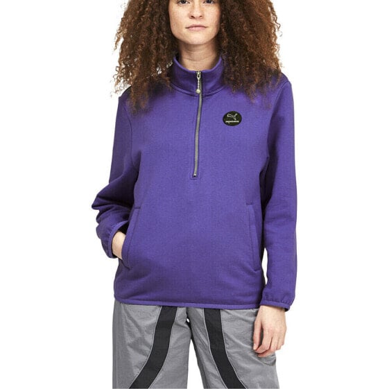 Puma Pronounce X Half Zip Sweatshirt Womens Purple 53404074