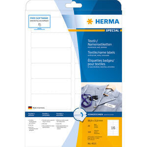 HERMA 4515 - White - Rounded rectangle - Laser - 88.9 mm - 33.9 mm - 320 pc(s)