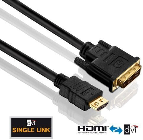 Разъем HDMI-DVI PureLink 1 м - HDMI - DVI-D - Золотой - 1920 x 1200 пикселей - 3.72 Гбит/с