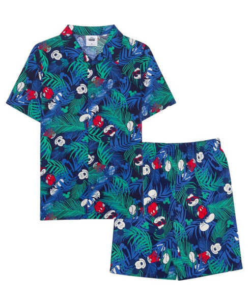 Big Boys Short Sleeve Woven Shirt and Shorts