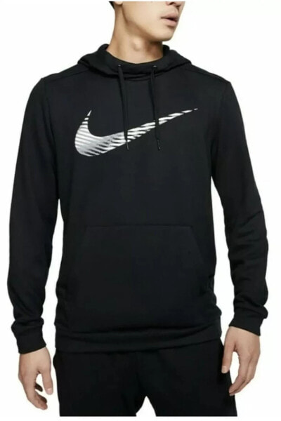 Dry Swoosh Erkek Kapüşonlu Siyah Sweatshirt