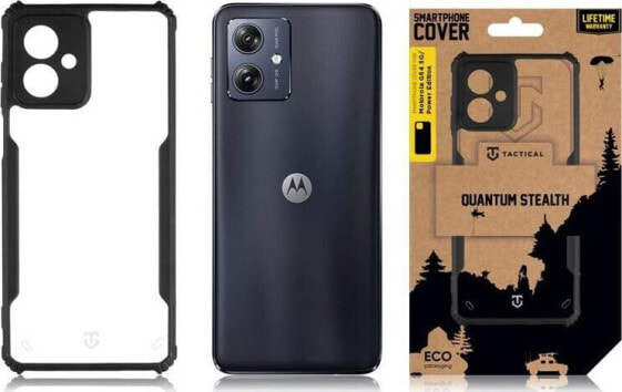 Tactical Tactical Quantum Stealth Cover for Motorola G54 5G/Power Edition Clear/Black standard