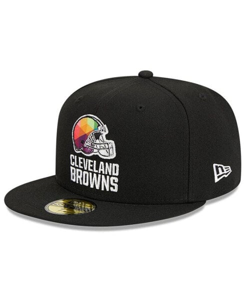 Men's Black Cleveland Browns 2023 NFL Crucial Catch 59FIFTY Fitted Hat
