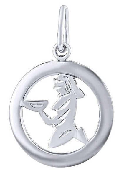 Silver pendant zodiac sign Virgo - round SILVEGOB10283S09