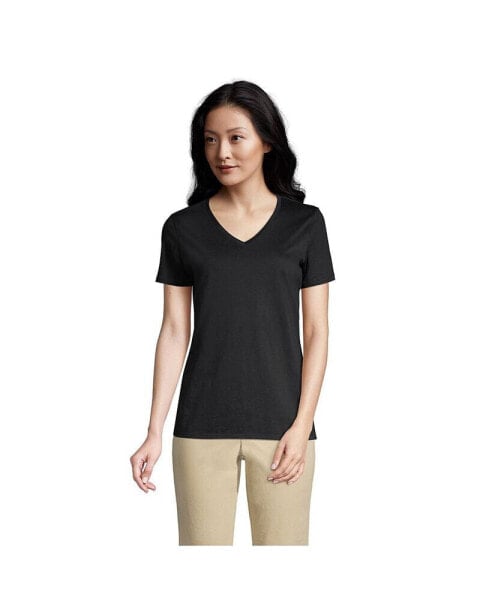 Women's Relaxed Supima Cotton Short Sleeve V-Neck T-Shirt