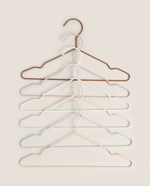 Pack of children’s coloured hangers (pack of 6)