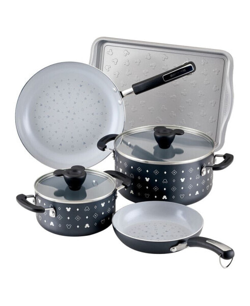 Disney Monochrome 7 Piece Ceramic Nonstick Cookware Set