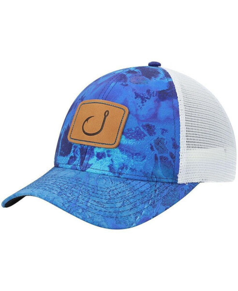 Men's Royal, White Fish Camp Trucker AVIDry Snapback Hat