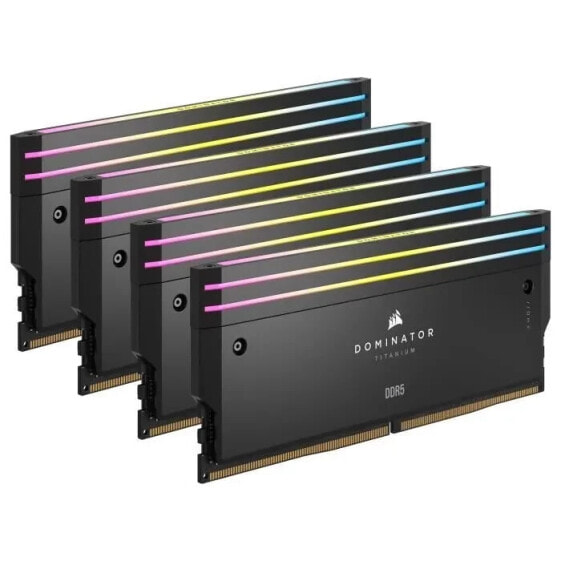 RAM-Speicher CORSAIR Dominator Titanium RGB DDR5 64 GB 4 x 16 GB DIMM 6000 MT/s Intel XMP 3.0 1,35 V Schwarz (CMP64GX5M4B6000C3
