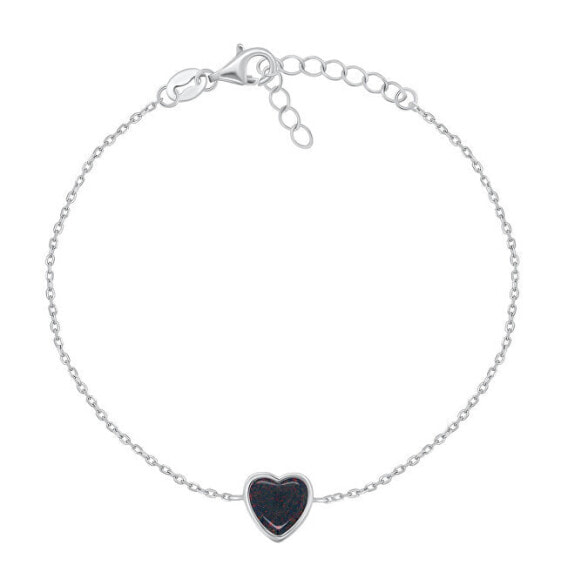 Minimalist silver bracelet Heart BRC123WBC