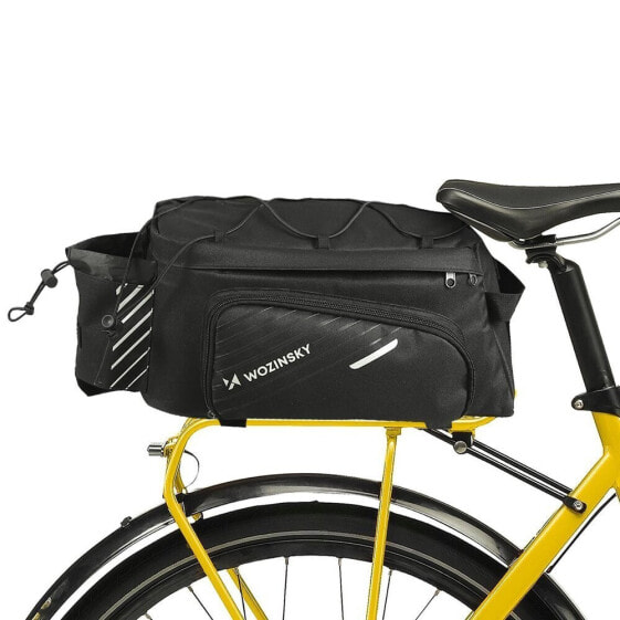 Сумка для велосипеда на багажник с плечевым ремнем 9л чёрная Wozinsky WBB22BK