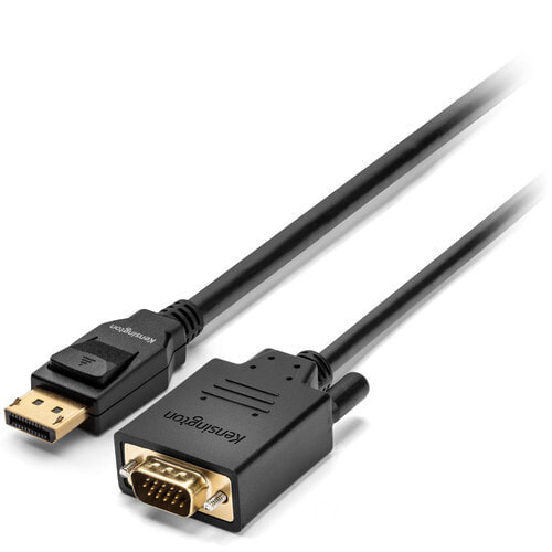 Kensington DisplayPort 1.2 (M) to VGA (M) passive unidirectional cable - 1.8m (6ft) - 1.8 m - DisplayPort - VGA (D-Sub) - Male - Female - Straight