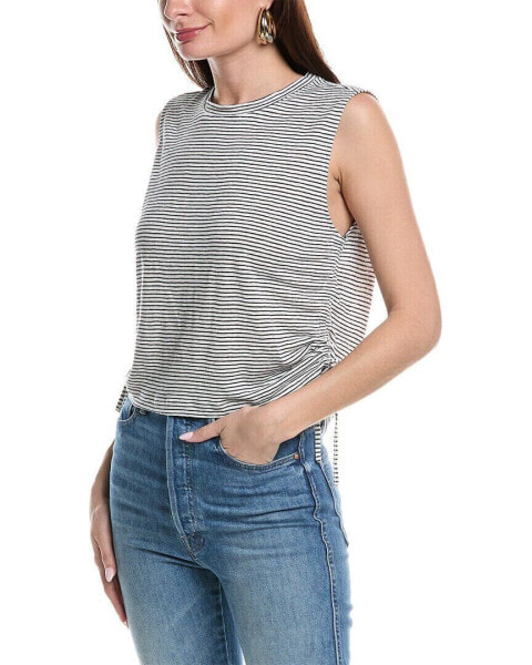 Frame Denim Linen Muscle T-Shirt Women's