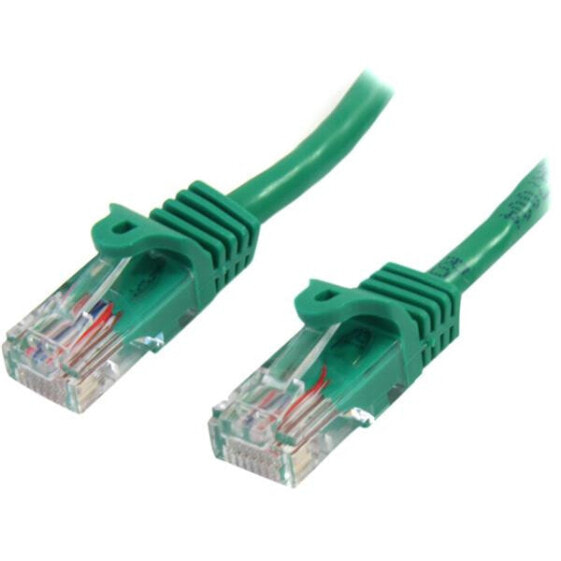 StarTech.com Cat5e Ethernet Patch Cable with Snagless RJ45 Connectors - 5 m - Green - 5 m - Cat5e - U/UTP (UTP) - RJ-45 - RJ-45