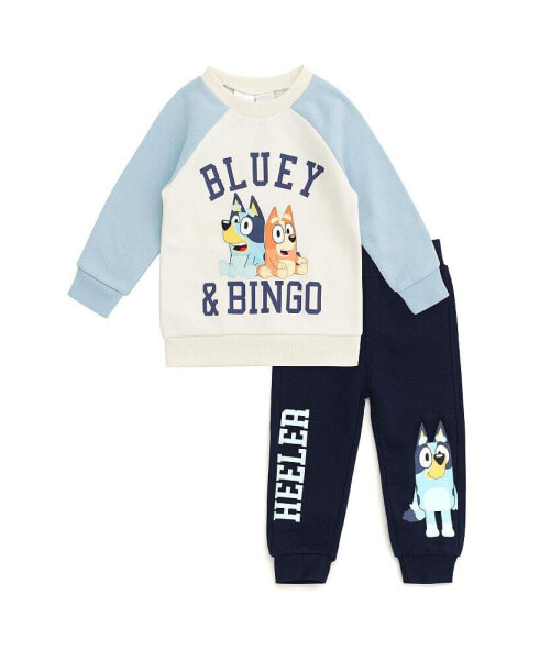 Boys Fleece Sweatshirt and Jogger Pants Outfit Set to (12 Months - 14-16)