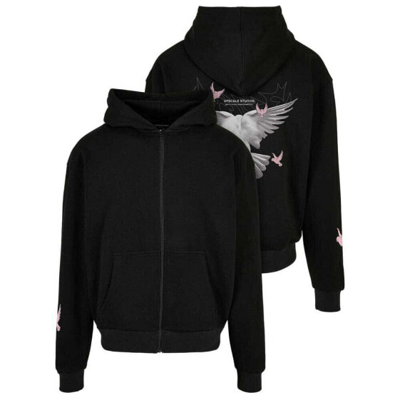 MISTER TEE Doves Oversize full zip sweatshirt