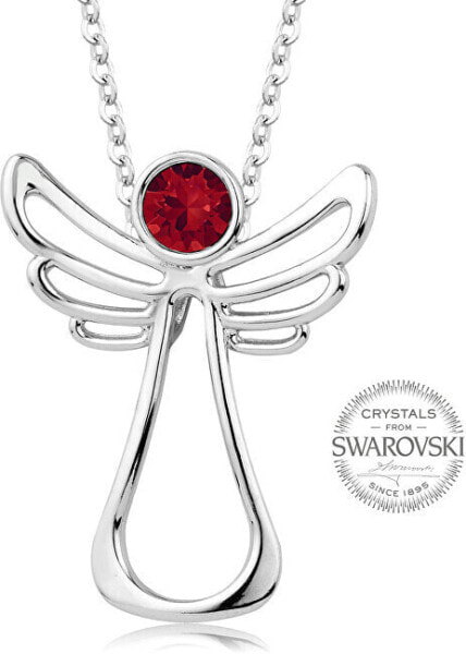 Ожерелье с красным кристаллом ангела-хранителя