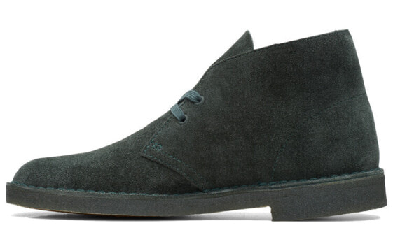 Зеленые высокие мужские ботинки Clarks Desert Coal