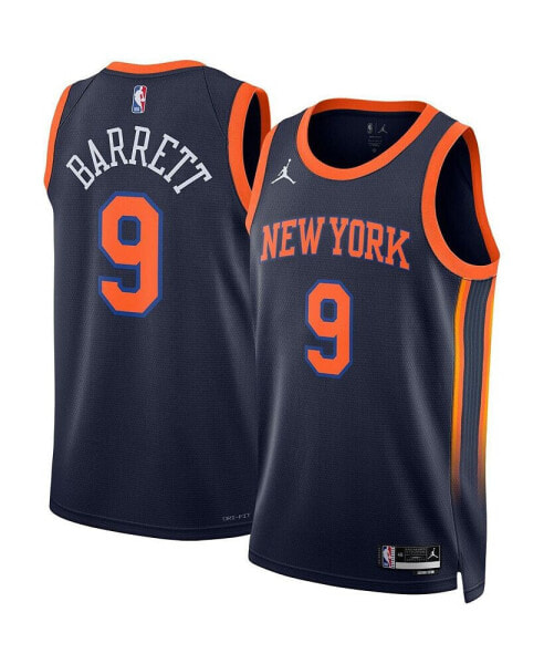 Men's RJ Barrett Navy New York Knicks Swingman Jersey - Statement Edition