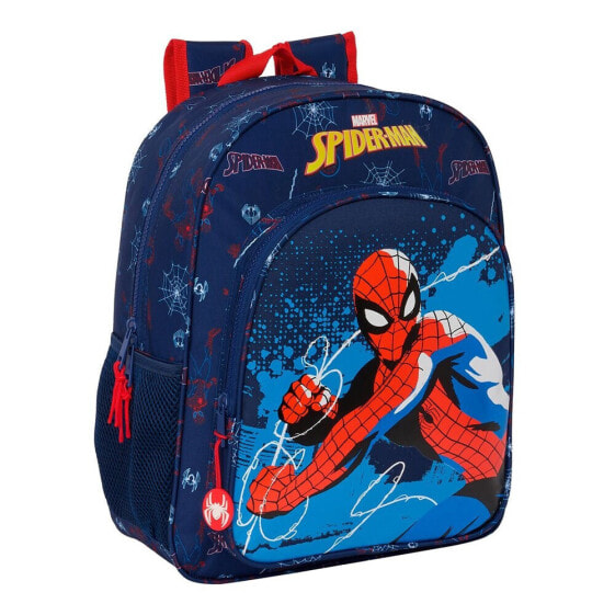 SAFTA Junior 38 cm Spider-Man Neon Backpack