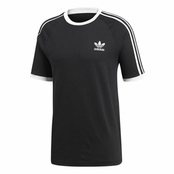 Men’s Short Sleeve T-Shirt Adidas 3 stripes Black