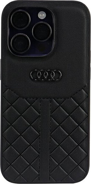 Audi Audi Genuine Leather iPhone 14 Pro 6.1" czarny/black hardcase AU-TPUPCIP14P-Q8/D1-BK