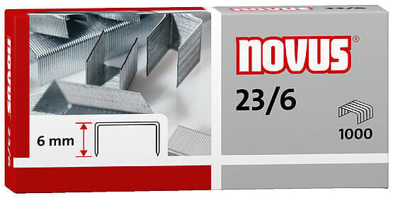 Novus Dahle Novus 042-0039 - Staples pack - 6 mm - Fixing - 1000 staples - Stainless steel - 30 sheets