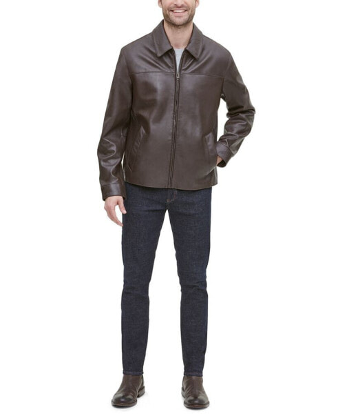 Men's Leather Jacket, Created for Macy's