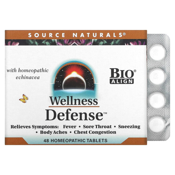 БАД для укрепления иммунитета Source Naturals Wellness Defense, 48 гомеопатических таблеток