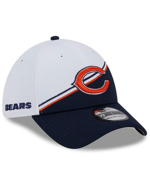 Men's White, Navy Chicago Bears 2023 Sideline 39THIRTY Flex Hat