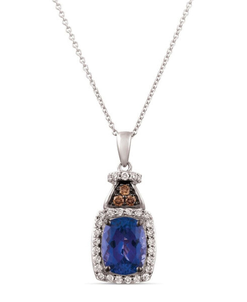 Blueberry Tanzanite (2 ct. t.w.) & Diamond (1/3 ct. t.w.) 18" Pendant Necklace in 14k Gold (Also Available in 14K White Gold)