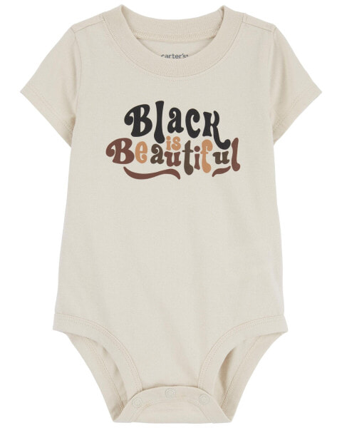 Baby Black Is Beautiful Cotton Bodysuit 9M