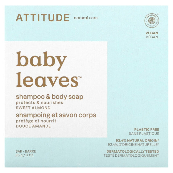 Baby Leaves, Shampoo & Body Bar Soap, Sweet Almond, 3 oz (85 g)