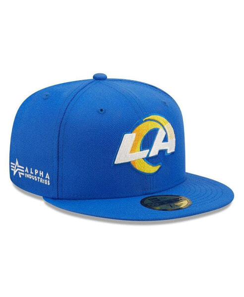 Men's x Alpha Industries Royal Los Angeles Rams Alpha 59FIFTY Fitted Hat