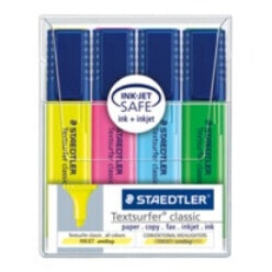 STAEDTLER Textsurfer 364 WP4 - 4 pc(s) - Blue - Green - Pink - Yellow - Chisel tip - Multicolour - Multi - Polypropylene (PP)