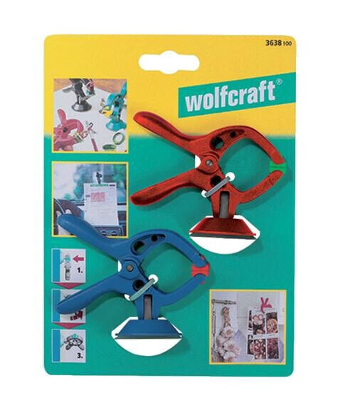 Wolfcraft Spring Squeeze Microfix 30 мм с всасывающей чашкой 2 ПК.