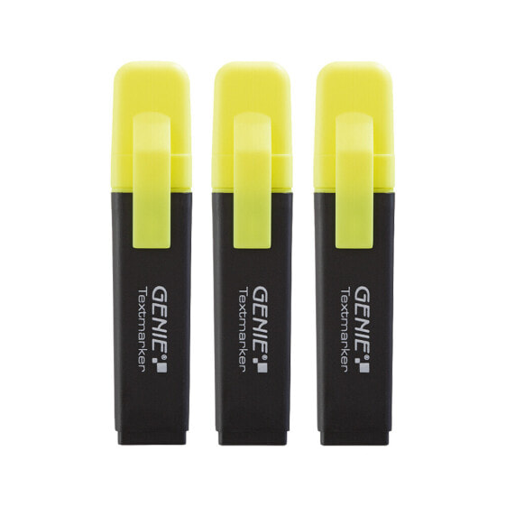 Genie 40020 - 3 pc(s) - Yellow - Chisel tip - Black - Yellow - Polypropylene (PP) - Rectangle
