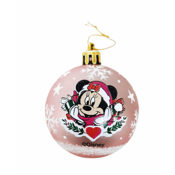 Ёлочный шарик Minnie Mouse Lucky 6 штук Розовый Пластик (Ø 8 cm)