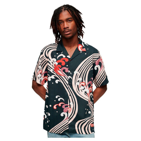 Рубашка Superdry с коротким рукавом "Гавайский курорт" Horaizu Indigo