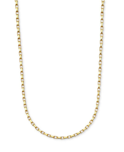 Elongated Box Link 24" Chain Necklace (3mm) in 14k Gold