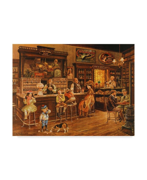 Lee Dubin 'Turn Of The Century Drug Store' Canvas Art - 32" x 24"